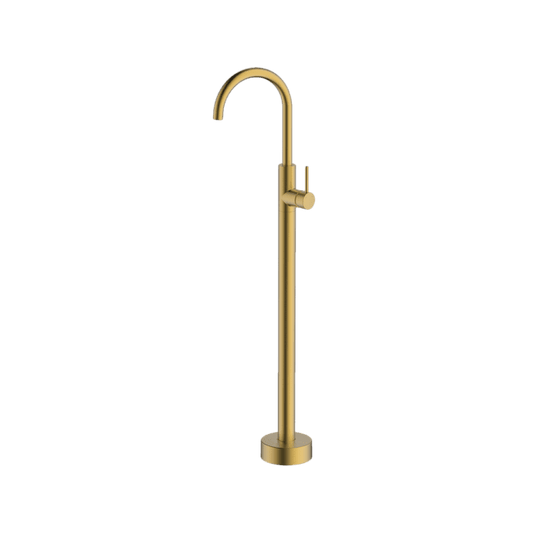 Abey Gareth Ashton Lucia Bath Filler With Mixer - Brushed Brass