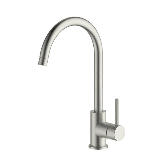 Abey Gareth Ashton Lucia Goose Sidelever Mixer - Brushed Nickel