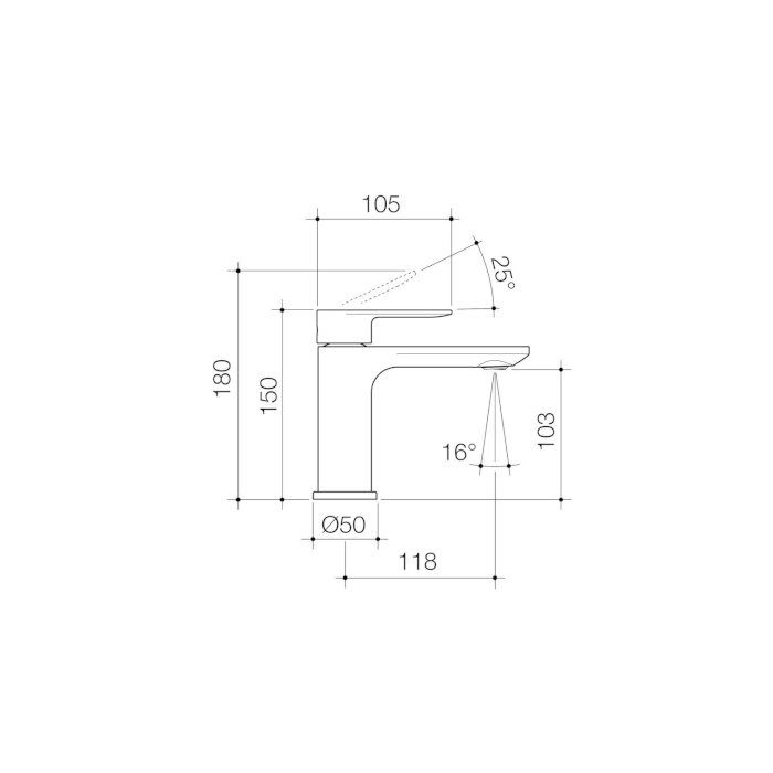 Caroma Urbane II Basin Mixer Brushed Nickel Lead Free