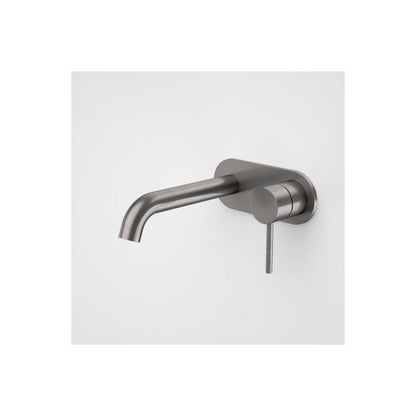 Caroma Liano II 175mm Wall Basin / Bath Mixer - Rounded Cover Plate Gunmetal