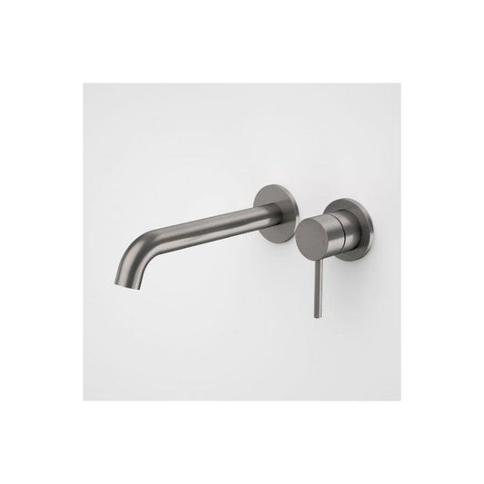 Caroma Liano II 210mm Wall Basin / Bath Mixer 2 x Round Cover Plates Gunmetal
