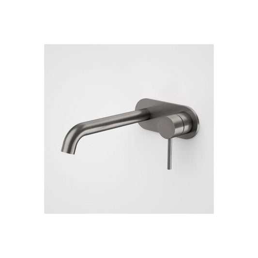 Caroma Liano II 210mm Wall Basin / Bath Mixer - Rounded Cover Plate Gunmetal
