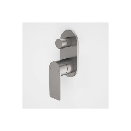 Caroma Urbane II Bath / Shower Mixer With Diverter Round Cover Plate Gunmetal