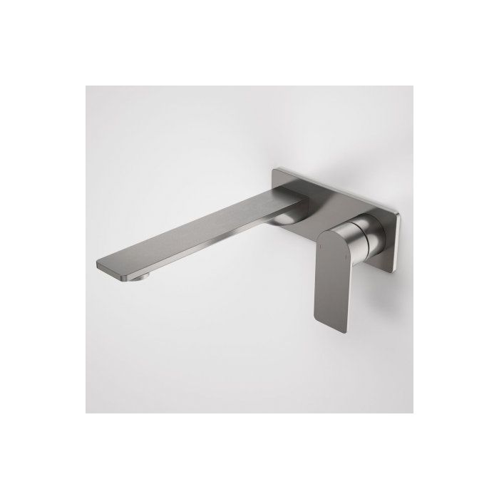 Caroma Urbane II 220mm Wall Basin / Bath Mixer Rectangular Cover Plate Gunmetal