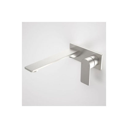 Caroma Urbane II 220mm Wall Basin / Bath Mixer Rectangular Cover Plate Brushed Nickel Lead Free