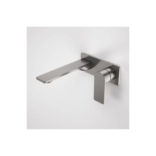Caroma Urbane II 180mm Wall Basin / Bath Mixer Rectangular Cover Plate Gunmetal