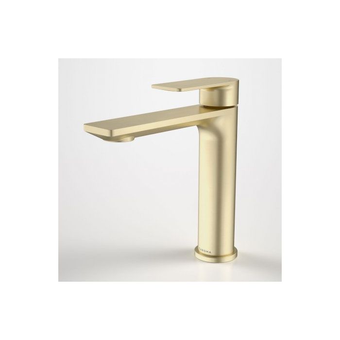 Caroma Urbane II Mid Tower Basin Mixer Brushed Brass Lead Free
