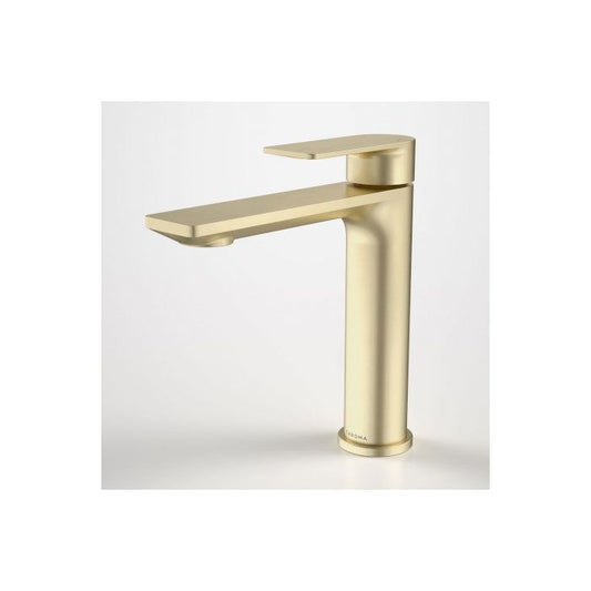 Caroma Urbane II Mid Tower Basin Mixer Brushed Brass Lead Free
