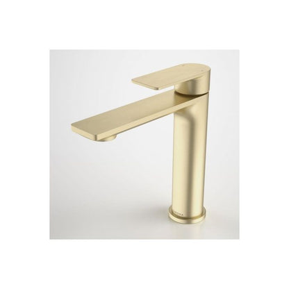 Caroma Urbane II Mid Tower Basin Mixer Brushed Brass Lead Free