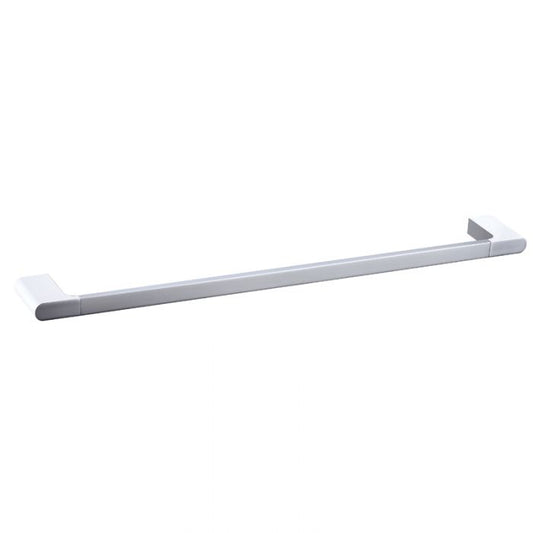 Acl Cora Single Towel Rail Matte Black & Chrome and White
