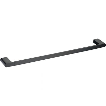 Acl Cora Single Towel Rail Matte Black & Chrome and White