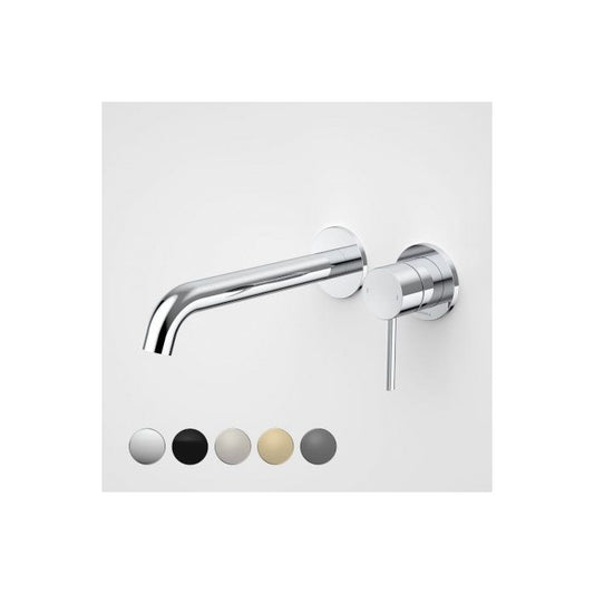 Caroma Liano II 210mm Wall Basin / Bath Mixer 2 x Round Cover Plates Chrome