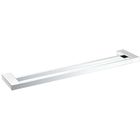 Acl Eden Double Towel Rail Chrome, Matte Black, Chrome and White