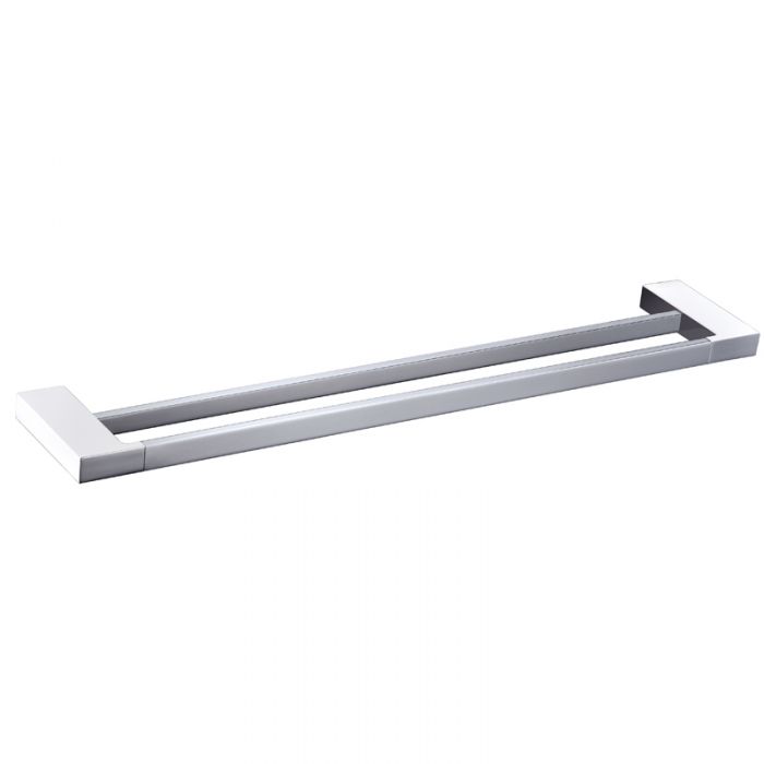 Acl Eden Double Towel Rail Chrome, Matte Black, Chrome and White