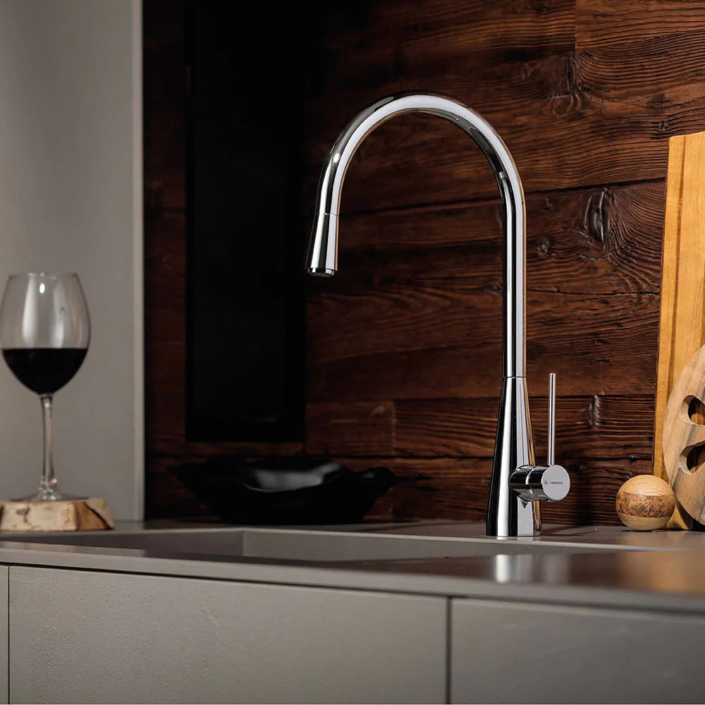 Parisi Ycon Kitchen Mixer with Pull-out Spray - Carbon Satin