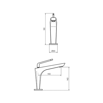 Parisi O'Rama Basin Mixer | Chrome
