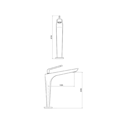 Parisi O'Rama High Rise Basin Mixer | Chrome