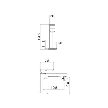 Parisi Linfa II Basin Mixer | Matt Black