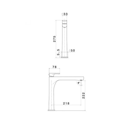 Parisi Linfa II High Basin Mixer Matt Black