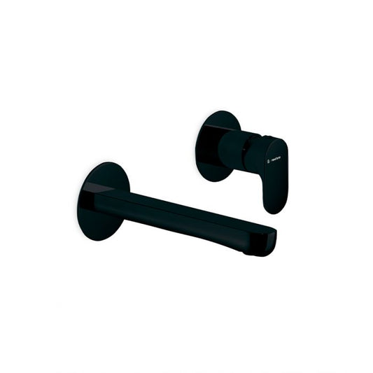 Parisi Linfa II Wall Basin Mixer with Spout Matt Black