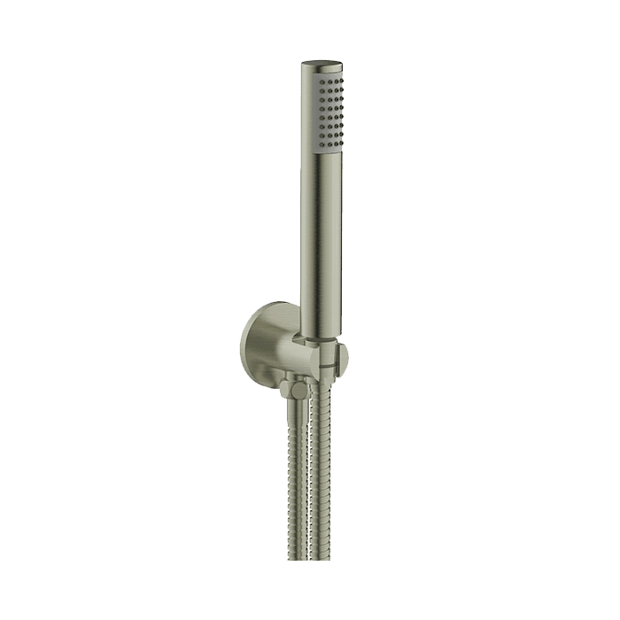 Abey Gareth Ashton Cylinder Shower On Hook - Brushed Nickel
