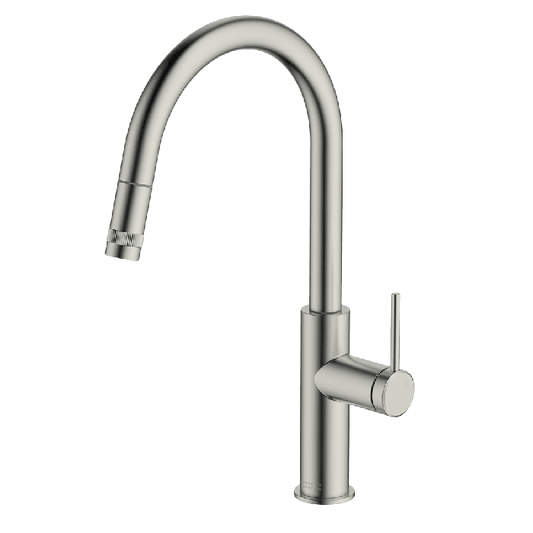 Abey Gareth Ashton Poco Pull Out Kitchen Mixer - Brushed Nickel