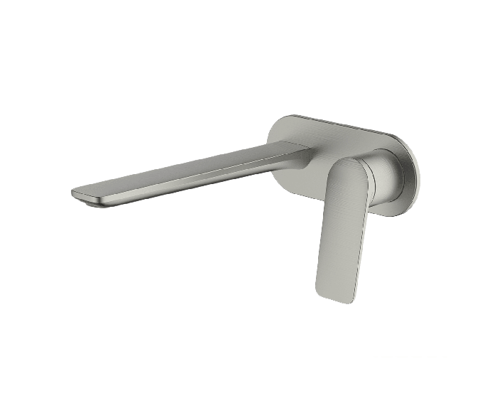 Abey Gareth Ashton Vela 220mm Wall Combination Mixer - Brushed Nickel