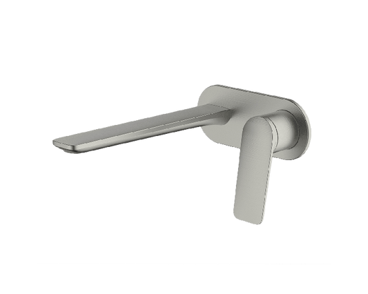 Abey Gareth Ashton Vela 220mm Wall Combination Mixer - Brushed Nickel