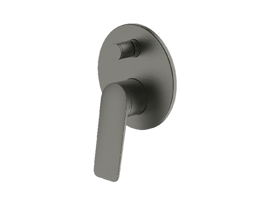 Abey Gareth Ashton Vela Shower Bath Mixer W/ Divertor - Gun Metal