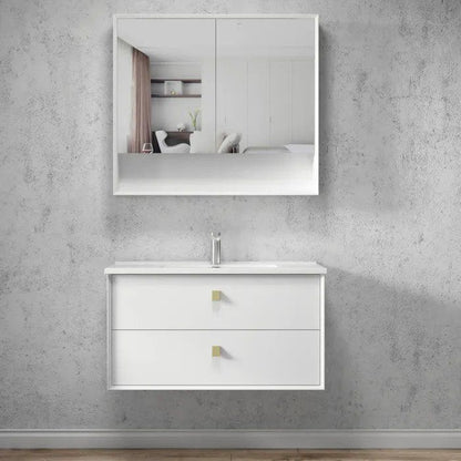 Otti 1200mm Boston Matte White Wall Hung Vanity