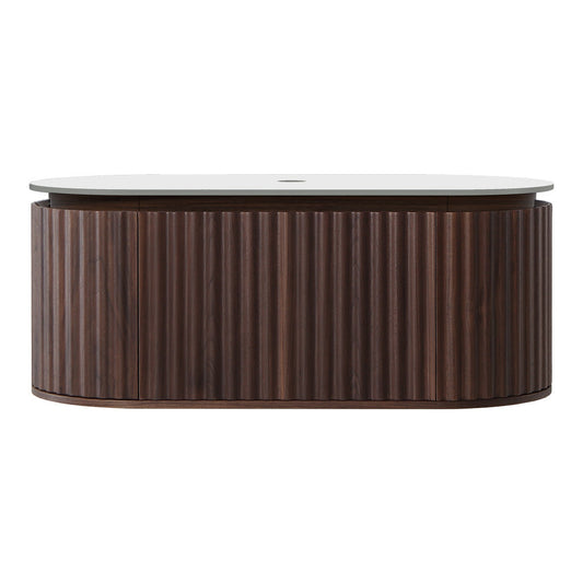 Parisi Abbraccio 1200 Wall Cabinet Black Walnut with Porcelain Top