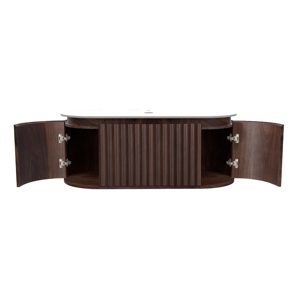 Parisi Abbraccio 1200 Wall Cabinet Black Walnut with Porcelain Top