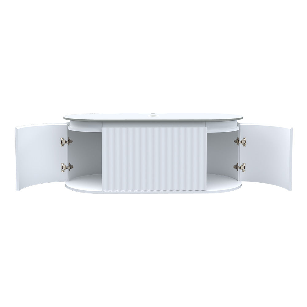 Parisi Abbraccio 1200 Wall Cabinet Matt White with Porcelain Top