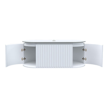 Parisi Abbraccio 1200 Wall Cabinet Matt White with Porcelain Top