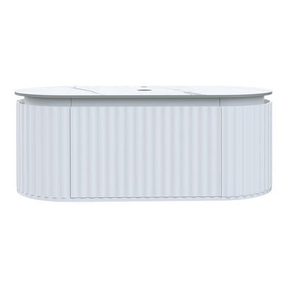 Parisi Abbraccio 1200 Wall Cabinet Matt White with Porcelain Top
