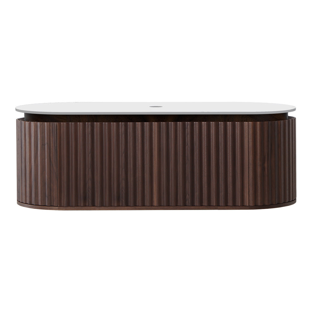 Parisi Abbraccio 1400 Wall Cabinet Black Walnut with Porcelain Top