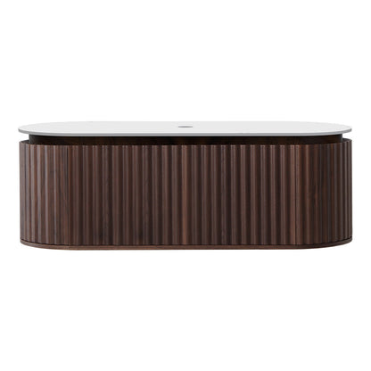 Parisi Abbraccio 1400 Wall Cabinet Black Walnut with Porcelain Top