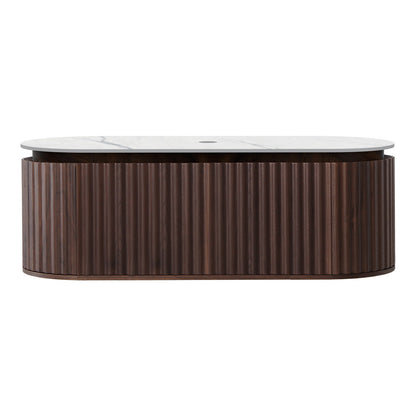 Parisi Abbraccio 1400 Wall Cabinet Black Walnut with Porcelain Top
