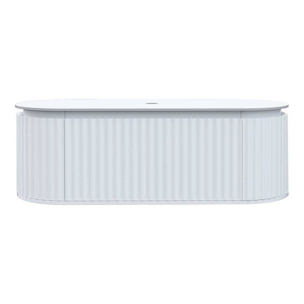 Parisi Abbraccio 1400 Wall Cabinet Matt White with Porcelain Top