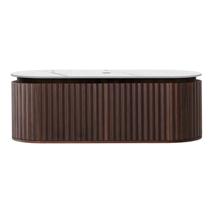 Parisi Abbraccio 1400 Wall Cabinet Black Walnut with Porcelain Top