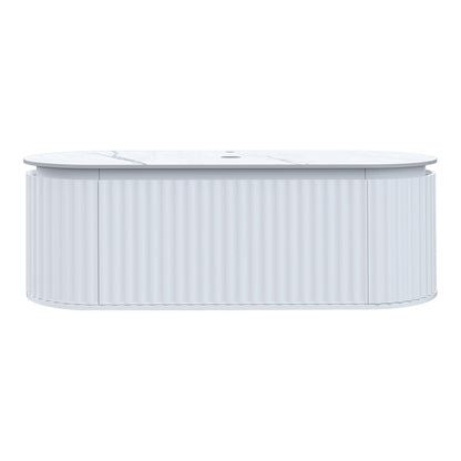 Parisi Abbraccio 1400 Wall Cabinet Matt White with Porcelain Top