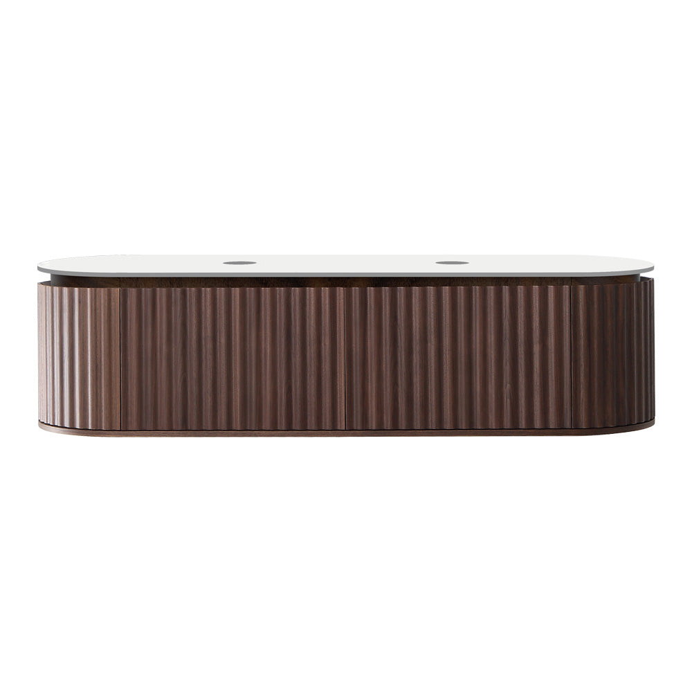 Parisi Abbraccio 1800 Wall Cabinet Black Walnut with Porcelain Top