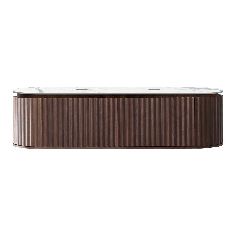 Parisi Abbraccio 1800 Wall Cabinet Black Walnut with Porcelain Top