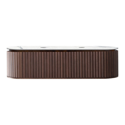 Parisi Abbraccio 1800 Wall Cabinet Black Walnut with Porcelain Top