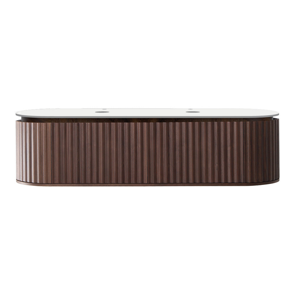 Parisi Abbraccio 1800 Wall Cabinet Black Walnut with Porcelain Top