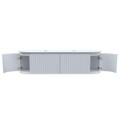 Parisi Abbraccio 1800 Wall Cabinet Matt White with Porcelain Top