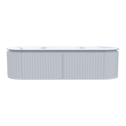 Parisi Abbraccio 1800 Wall Cabinet Matt White with Porcelain Top