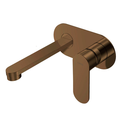 Parisi Ellisse II Wall Mixer with 160mm Spout on Elliptical Plate | Matt Bronze