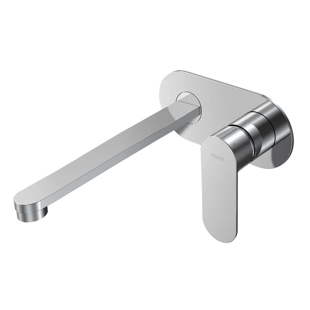 Parisi Ellisse II Wall Mixer with 220mm Spout on Elliptical Plate | Chrome