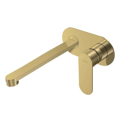 Parisi Ellisse II Wall Mixer with 220mm Spout on Elliptical Plate | Brushed Brass